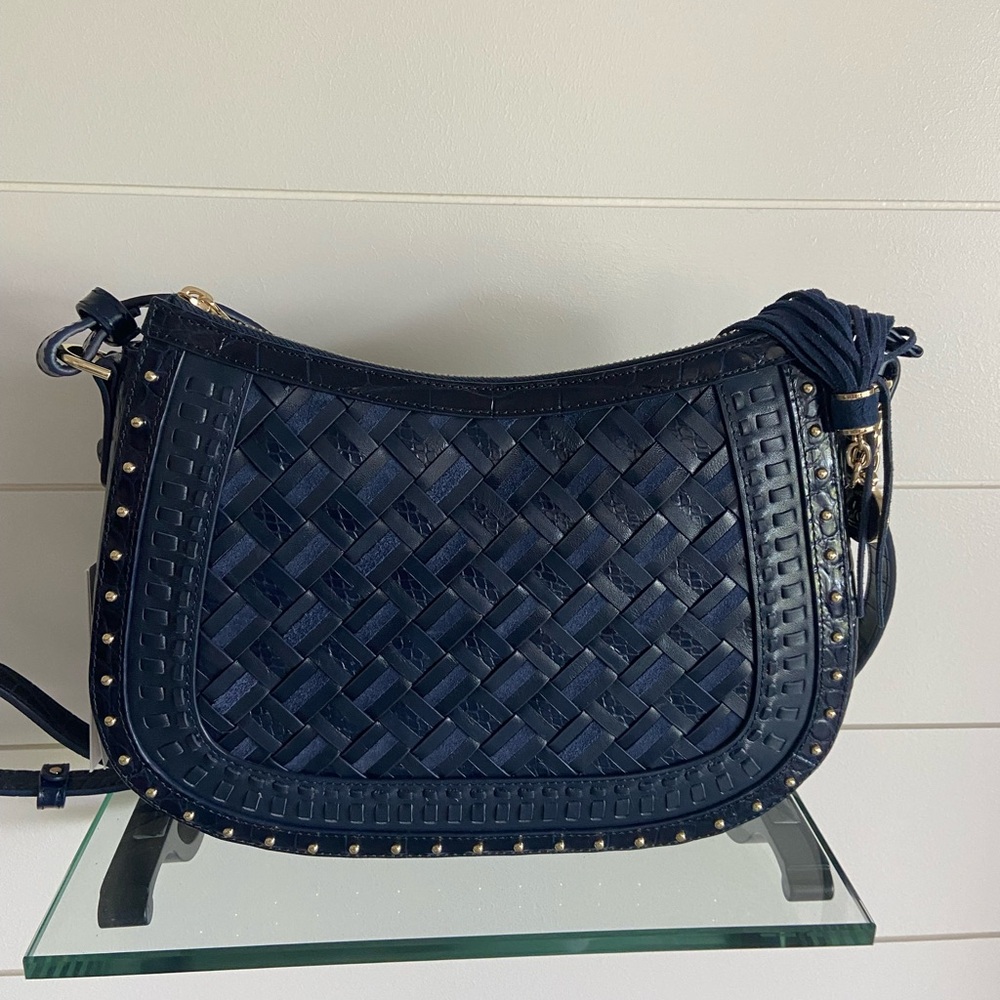 🔥Rare🔥 Brahmin Shayna Navy Alamere Crossbody Bag